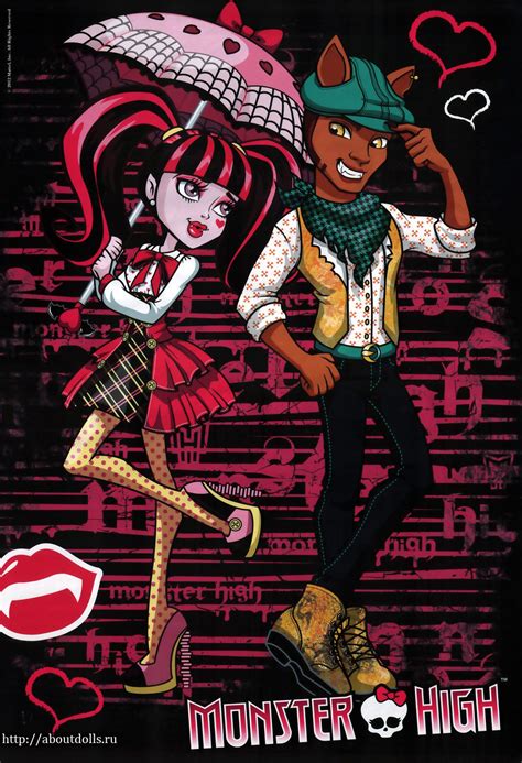 clawd monster high|monster high clawd and draculaura.